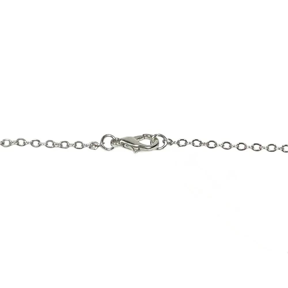 Puffy Starfish Pendant Necklace Dainty Silver Tone Ocean Beach Charm Minimalist